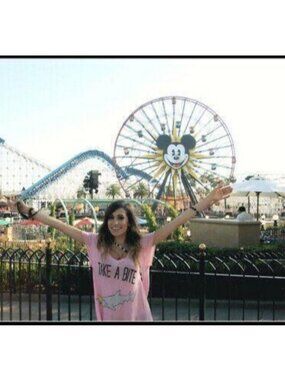 Wildfox Pink Take A Bite Shark Graphic Tee Shirt Top